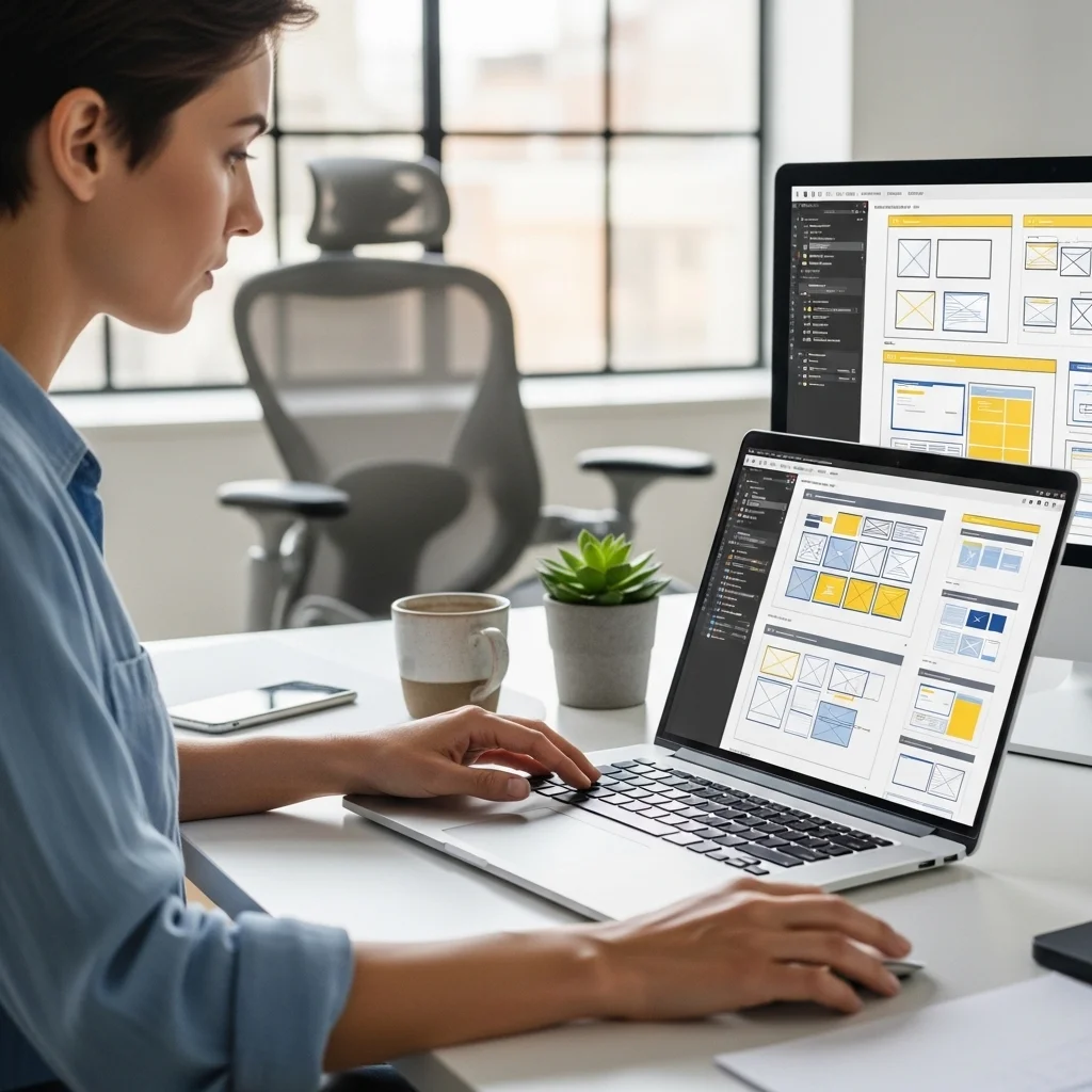 BRITBEN web design team creating UI UX wireframes for website development