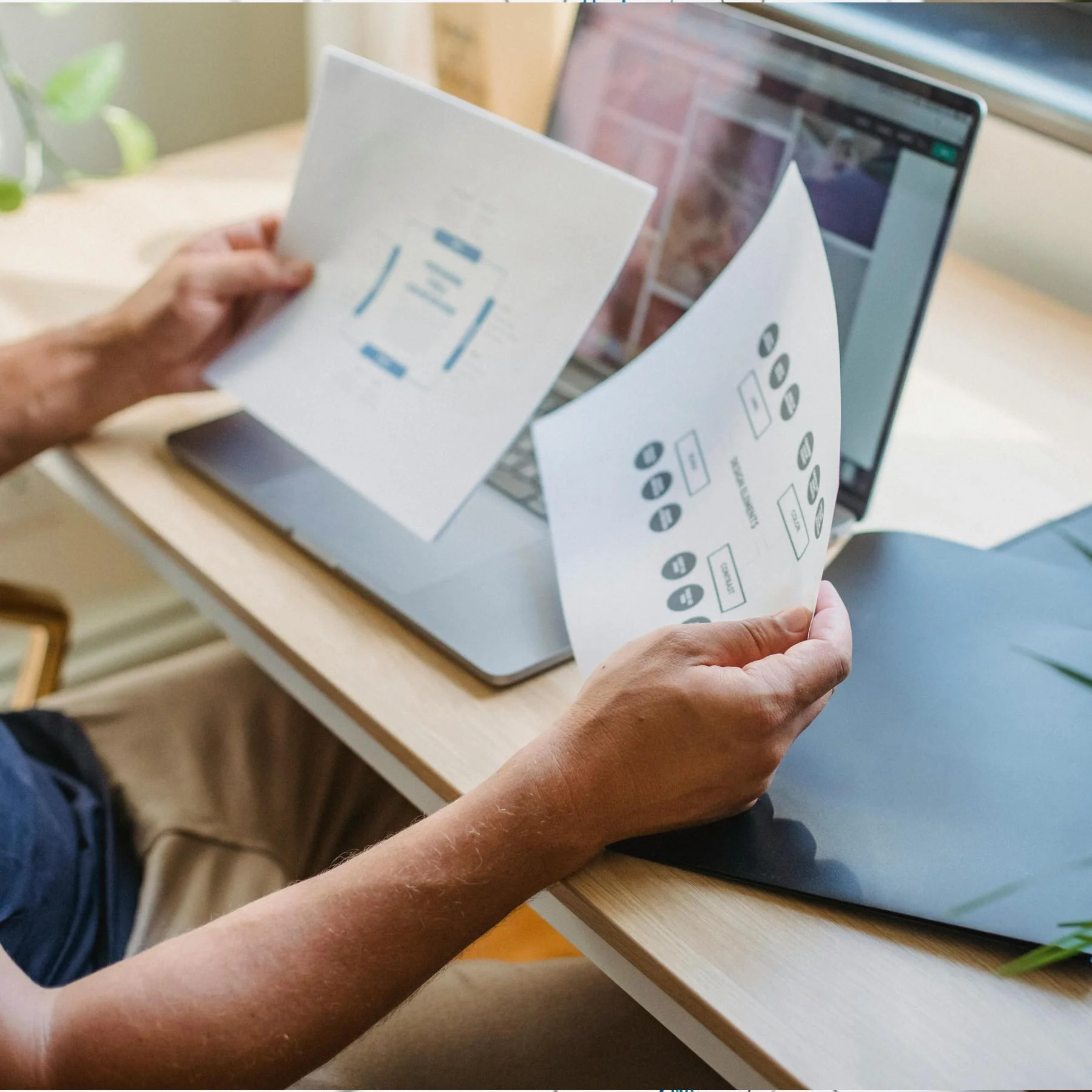 Developer configuring Shopify store settings on laptop