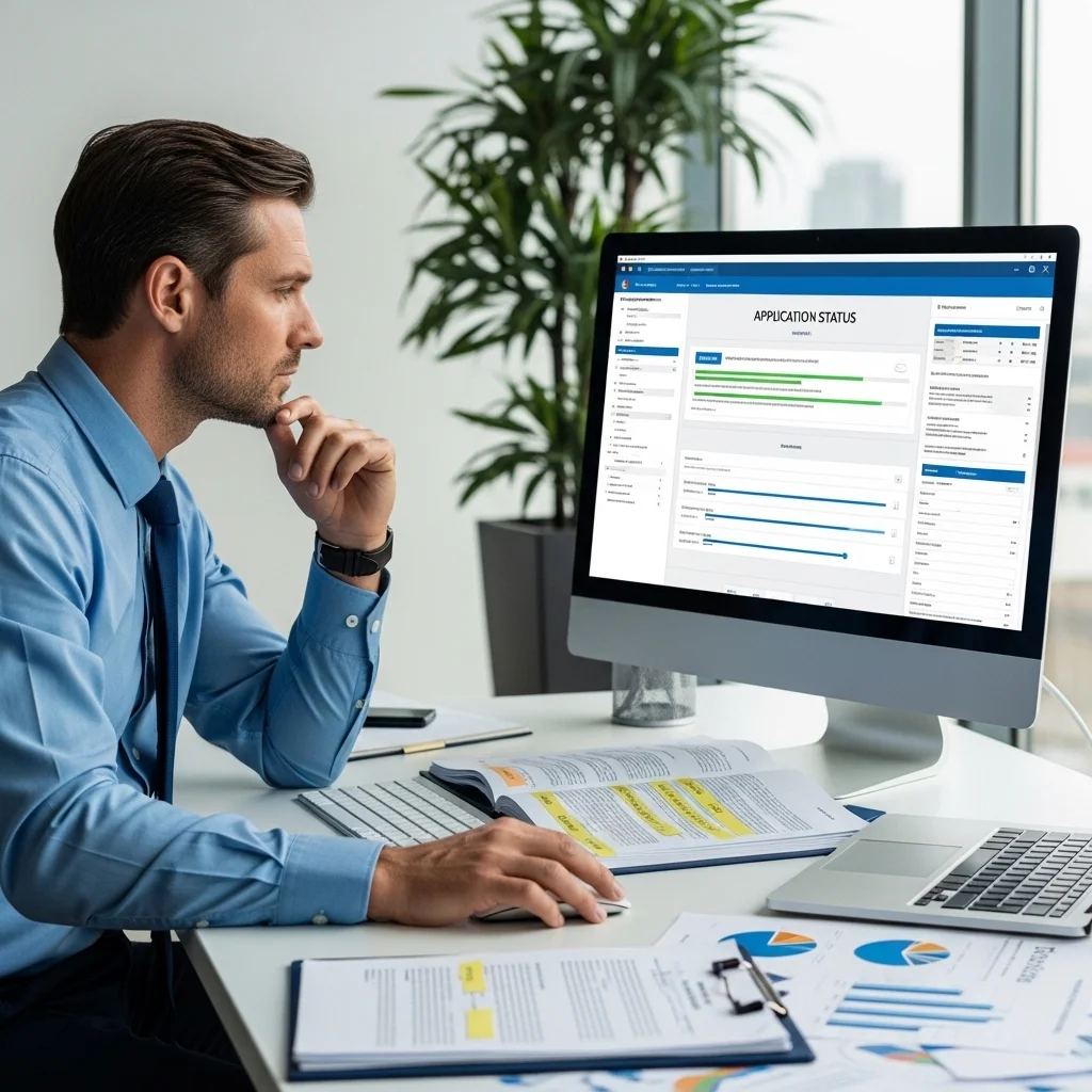 Monitoring UK trademark application status during examination process