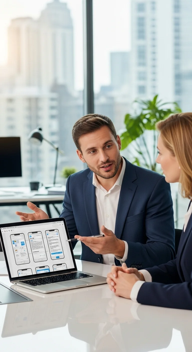 Britben mobile app development consultation – expert discussing iOS and Android application strategy and development planning