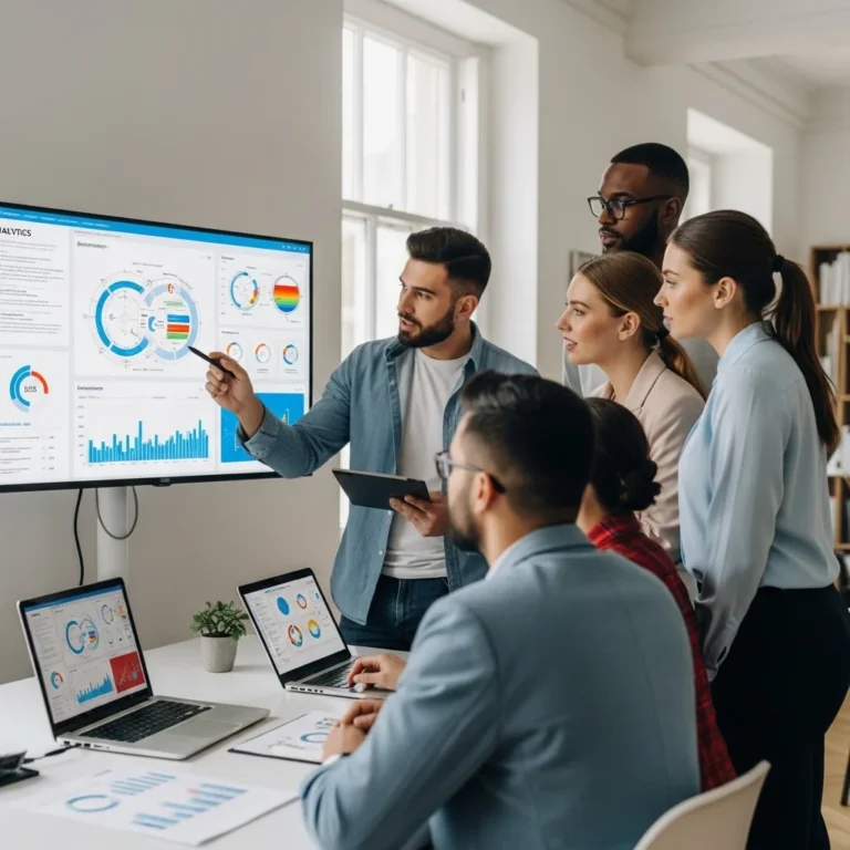 Britben UX research team analyzing user behavior insights and digital product data on laptops